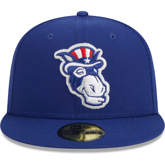 New Hampshire Fisher Cats New Era 59FIFTY Uncle Sam Donkey Hat 7 NWT - Picture 3 of 8